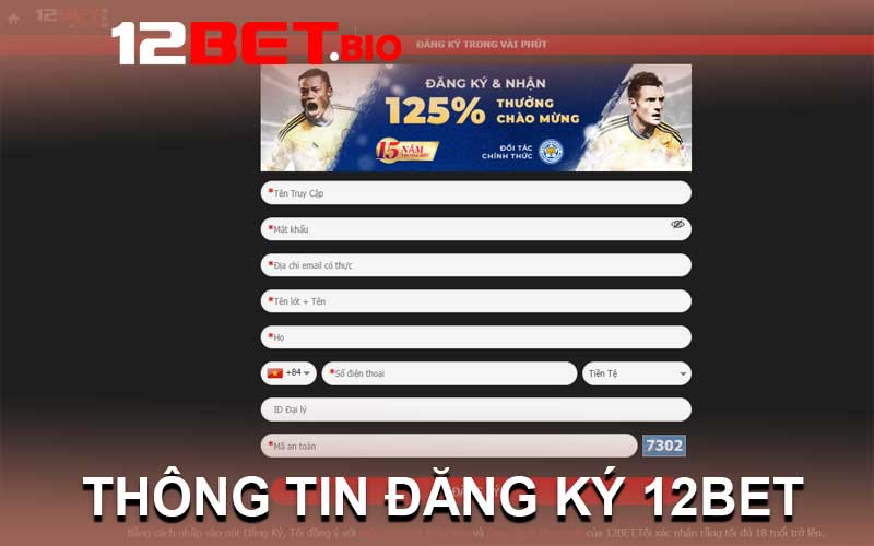 thông tin đăng ký 12bet